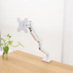 Tooq Supporto da tavolo con braccio articolato per monitor da 13"-34" - Girevole e inclinabile - Gestione dei cavi - Peso max 10 kg - VESA 100x100 mm - Colore bianco - immagine 2