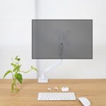 Tooq Supporto da tavolo con braccio articolato per monitor da 13"-34" - Girevole e inclinabile - Gestione dei cavi - Peso max 10 kg - VESA 100x100 mm - Colore bianco - immagine 3