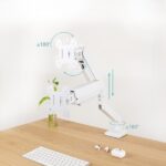 Tooq Supporto da tavolo con braccio articolato per monitor da 13"-34" - Girevole e inclinabile - Gestione dei cavi - Peso max 10 kg - VESA 100x100 mm - Colore bianco - immagine 4