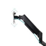 Tooq Supporto a parete con braccio articolato per monitor da 13"-34" - Pistone a gas - Girevole e inclinabile - Gestione dei cavi - Peso massimo 10 kg - VESA 100x100 - Colore nero - immagine 4