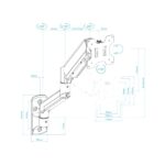 Tooq Supporto a parete con braccio articolato per monitor da 13"-34" - Pistone a gas - Girevole e inclinabile - Gestione dei cavi - Peso massimo 10 kg - VESA 100x100 - Colore nero - immagine 5