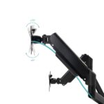Tooq Supporto a parete con bracci articolati per monitor da 13"-34" - Pistone a gas - Girevole e inclinabile - Gestione dei cavi - Peso massimo 10 kg - VESA 100x100 - Colore nero - immagine 4