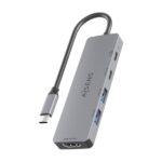 Aisens USB-C Dock 5 in 1 - USB-C a 1xHDMI - 2xUSB-A - 1xUSB-C - 1xUSB-C PD 100W - 15 cm - Colore grigio - immagine 3