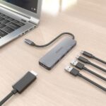 Aisens USB-C Dock 5 in 1 - USB-C a 1xHDMI - 2xUSB-A - 1xUSB-C - 1xUSB-C PD 100W - 15 cm - Colore grigio - immagine 5