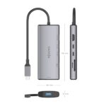 Aisens USB-C Dock 6 in 1 - USB-C a 1xHDMI - 1xUSB-A 10G - 2xUSB-C 10G - 1xSD - 1xMicroSD - 20 cm - Colore grigio - immagine 4