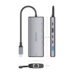 Aisens USB-C Dock 6 in 1 - USB-C a 1xHDMI - 1xRJ45 - 1xUSB-A 10G - 2xUSB-C 10G - 1xUSB-C PD 100W - 20 cm - Colore grigio - immagine 4