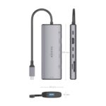 Aisens USB-C Dock 7 in 1 - USB-C a 1xHDMI - 1xUSB-A 10G - 2xUSB-C 10G - 1xSD - 1xMicroSD -  1xUSB-C PD 100W - 20 cm - Colore grigio - immagine 4
