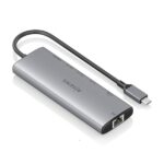 Aisens USB-C Dock 7 in 1 - USB-C a 1xHDMI - 1xRJ45 - 1xUSB-A 10G - 2xUSB-C 10G - 1xSD - 1xMicroSD - 20 cm - Colore grigio - immagine 2