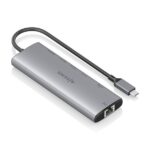 Aisens USB-C Dock 8 in 1 - USB-C a 1xHDMI - 1xRJ45 - 1xUSB-A 10G - 2xUSB-C 10G - 1xUSB-C PD 100W - 1xSD - 1xMicroSD - 20 cm - Colore grigio - immagine 2
