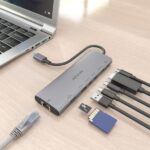 Aisens USB-C Dock 8 in 1 - USB-C a 1xHDMI - 1xRJ45 - 1xUSB-A 10G - 2xUSB-C 10G - 1xUSB-C PD 100W - 1xSD - 1xMicroSD - 20 cm - Colore grigio - immagine 5