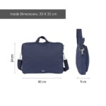 Milan 430 Since 1918 Custodia per laptop fino a 17" - Chiusura con cerniera - 3 scomparti - 42x34x9cm - Colore blu - immagine 3
