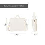 Milan 430 Since 1918 Borsa per laptop fino a 17" - Chiusura con cerniera - 3 scomparti - 42x34x9cm - Colore beige - immagine 3