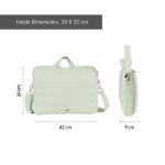 Milan 430 Since 1918 Valigetta per laptop fino a 17" - Chiusura con cerniera - 3 scomparti - 42x34x9 cm - Colore menta - immagine 3