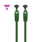 Nanocavo Cavo di rete Patch cord Cat.8.1 2Ghz LSZH SSTP AWG26 - Lunghezza 0,30 m - Colore verde - immagine 3