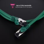 Nanocavo Cavo di rete Patch cord Cat.8.1 2Ghz LSZH SSTP AWG26 - Lunghezza 1 m - Colore verde - immagine 4