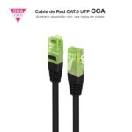 Nanocavo Cavo di rete Patch cord Cat.6 UTP AWG26 CCA - Lunghezza 30 m - Colore nero - immagine 2