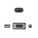 Nanocavo Cavo convertitore da VGA a HDMI - VGA/M-HDMI/M + Audio -  1,8 m - Colore nero - immagine 3