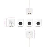 Nanocavo Base con 3 prese Schuko + 2x USB-A e 1x USB-C con interruttore - Tecnologia GaN, PPS e PD 20W - Cavo da 1,40 m - Colore bianco - immagine 4