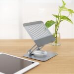 Tooq Supporto per laptop fino a 13" - Rotazione a 360° - Pieghevole e portatile - Colore argento - immagine 2