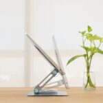 Tooq Supporto per laptop fino a 13" - Rotazione a 360° - Pieghevole e portatile - Colore argento - immagine 4