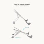 Tooq Supporto per laptop fino a 17,3" - Pieghevole e portatile - Colore argento - immagine 3