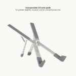 Tooq Supporto per laptop fino a 17,3" - Pieghevole e portatile - Colore argento - immagine 4