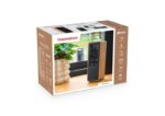 Thomson Altoparlante Bluetooth con stazione meteorologica e radio FM - Potenza musicale 15 W - Schermo retroilluminato - Sonda esterna wireless - Colore legno e nero - immagine 2