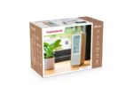Thomson Altoparlante Bluetooth con stazione meteorologica e radio FM - Potenza musicale 15 W - Schermo retroilluminato - Sonda esterna wireless - Colore legno e bianco - immagine 2