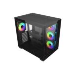 Cooler Master Elite 681 Case Mid Tower ATX/MicroATX/Mini-ITX - 4 ventole RGB da 120 mm - Vista panoramica - Doppia camera - Audio - 2xUSB-A - 1xUSB-C - 520x344x440 mm - Colore nero - immagine 3