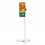 AVPos Chiosco self-service da pavimento CD24 - 24 pollici touchscreen - I3 10a generazione - 8 GB di memoria - SSD 256 GB - Scanner 2D - WIFI - Colore bianco e nero - immagine 2