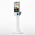 AVPos Chiosco self-service da pavimento FK27 - 27 pollici touchscreen - I5 10th - 8 GB di memoria - SSD 256 GB - Scanner 2D - Stampante termica - WIFI - Colore bianco - immagine 2