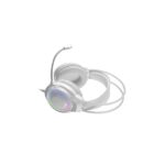Mars Gaming MH124 Cuffie da gioco - Cavo da 180 cm - Controllo del volume - Microfono flessibile integrato - Illuminazione FRGB - Colore bianco - immagine 2