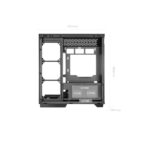Mars Gaming MC-3GF Case Tower ATX - 2 ventole ARGB posteriori preinstallate - Triplo vetro temperato - Montaggio verticale per schede grafiche - Supporto per raffreddamento a liquido fino a 360 mm - 420 x 289 x 460 mm - Colore nero - immagine 5
