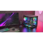 Mars Gaming MC-3TLITE Minitorre ultracompatta - Ventola da 120 mm FRGB integrata - Triplo vetro temperato - Supporto MicroATX/Mini-ITX - 4 slot di espansione - 337 x 276 x 342 mm - Colore nero - immagine 2