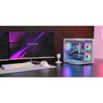 Mars Gaming MC-3TLITE Minitorre ultracompatta - Ventola da 120 mm FRGB integrata - Triplo vetro temperato - Supporto MicroATX/Mini-ITX - 4 slot di espansione - 337 x 276 x 342 mm - Colore bianco - immagine 2