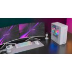 Mars Gaming MC-BLAZE Case Tower ATX - Ventola posteriore FRGB - Finestra laterale in vetro temperato - Striscia LED frontale - 7 slot di espansione - 370x185x415 mm - Colore bianco - immagine 2