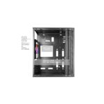Mars Gaming MC-BLAZE Case Tower ATX - Ventola posteriore FRGB - Finestra laterale in vetro temperato - Striscia LED frontale - 7 slot di espansione - 370x185x415 mm - Colore bianco - immagine 4