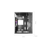 Mars Gaming MC-BLAZE Case Tower ATX - Ventola posteriore FRGB - Finestra laterale in vetro temperato - Striscia LED frontale - 7 slot di espansione - 370x185x415 mm - Colore bianco - immagine 5