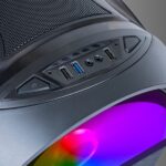 Mars Gaming MC-CYLON Minitorre ultracompatta - Ventola frontale RGB Chroma da 200 mm - Ventola posteriore da 120 mm - Supporto MicroATX/Mini-ITX - 3 slot di espansione - 460x330x325 mm - Colore nero - immagine 4