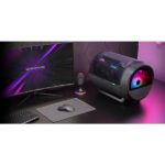 Mars Gaming MC-CYLON Minitorre ultracompatta - Ventola frontale RGB Chroma da 200 mm - Ventola posteriore da 120 mm - Supporto MicroATX/Mini-ITX - 3 slot di espansione - 460x330x325 mm - Colore nero - immagine 5