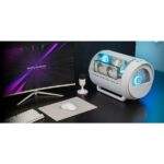 Mars Gaming MC-CYLON Minitorre ultracompatta - Ventola frontale RGB Chroma da 200 mm - Ventola posteriore da 120 mm - Supporto MicroATX/Mini-ITX - 3 slot di espansione - 460x330x325 mm - Colore bianco - immagine 2