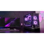 Mars Gaming MC-EDGE Case Tower ATX - Supporto per raffreddamento a liquido - Triplo vetro temperato - Formato Open Air - 7 slot di espansione - Colore nero - immagine 5