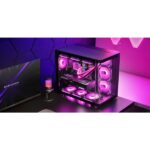 Mars Gaming MC-FUSION Case Tower ATX - Vetro temperato curvo continuo - Supporta raffreddamento a liquido - Capacità fino a 10 ventole - 7 slot di espansione - Colore nero - immagine 3