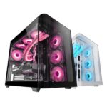 Mars Gaming MC-FUSION Case Tower ATX - Vetro temperato curvo continuo - Supporta raffreddamento a liquido - Capacità fino a 10 ventole - 7 slot di espansione - Colore nero - immagine 4