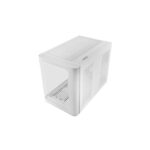 Mars Gaming MC-FUSIONM Minitorre ultracompatta - Supporto MicroATX/Mini-ITX - Vetro temperato curvo continuo - Supporto per raffreddamento a liquido - 5 slot di espansione - Colore bianco - immagine 3