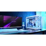 Mars Gaming MC-FUSION Case Tower ATX - Vetro temperato curvo continuo - Supporta raffreddamento a liquido - Capacità fino a 10 ventole - 7 slot di espansione - Colore bianco - immagine 2