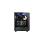 Mars Gaming MC-GEO Case Tower ATX - 4 ventole da 120 mm FRGB - Griglia frontale in metallo - Doppia camera - 7 slot di espansione - Colore nero - immagine 3