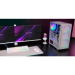 Mars Gaming MC-GEO Case Tower ATX - 4 ventole da 120 mm FRGB - Griglia frontale in metallo - Doppia camera - 7 slot di espansione - Colore bianco - immagine 2