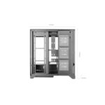 Mars Gaming MC-LCDX Case Tower ATX - Schermo IPS da 9,6" personalizzabile - Vetro temperato curvo continuo - Pannello inferiore completamente in rete - 7 slot di espansione - 443x475x246mm - Colore nero - immagine 5