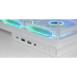 Mars Gaming MC-MIRAGE Case Tower ATX - Schermo IPS da 7,2" personalizzabile - Vetro temperato frontale e laterale - Doppia fotocamera - 7 slot di espansione - 425x360x288 mm - Colore bianco - immagine 4